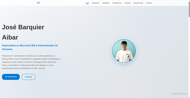 Security scan screenshot of https://cv-josebarquier-en.pages.dev/