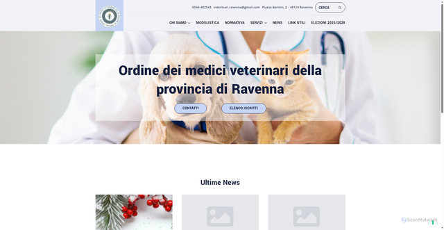 Security scan screenshot of https://ordineveterinariravenna.it/