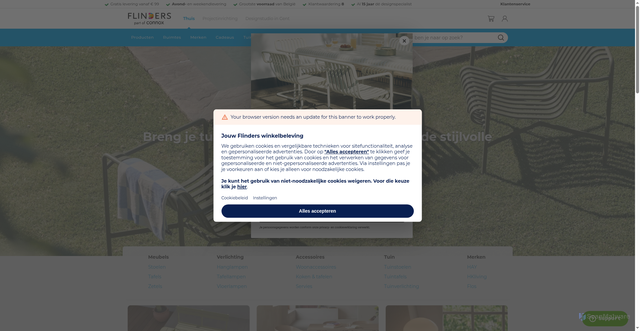 Security scan screenshot of https://flinders.be