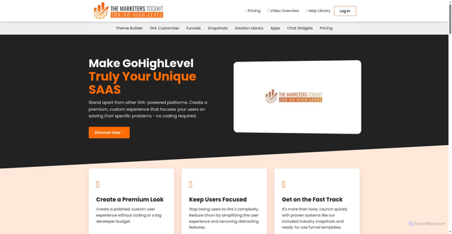 Security scan screenshot of https://themarketerstoolkit.com