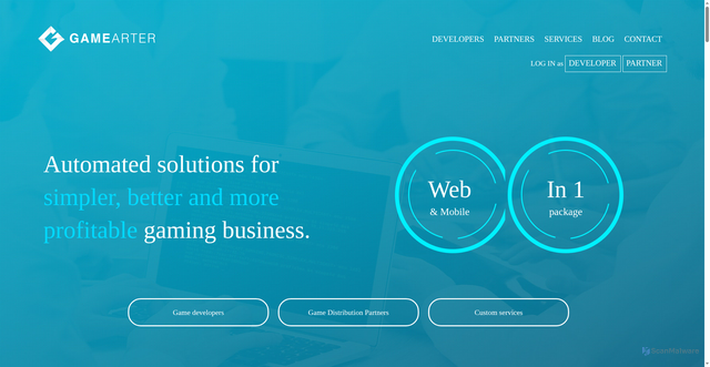 Security scan screenshot of https://www.gamearter.com
