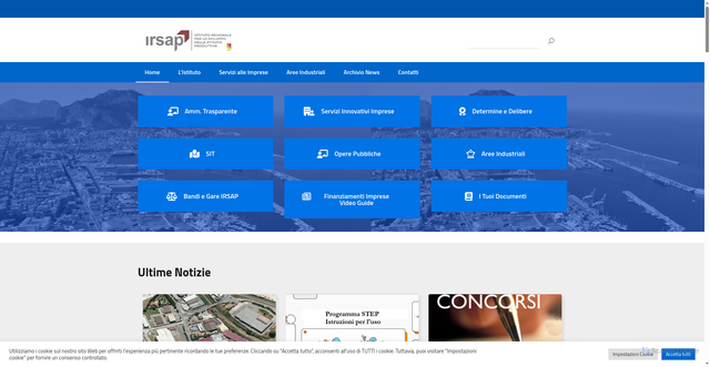 Security scan screenshot of https://www.irsapsicilia.it/
