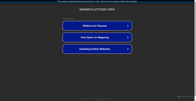 Security scan screenshot of http://www.wwwnylottery.org/