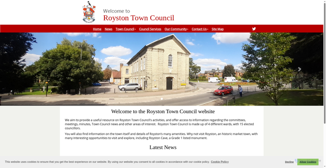 Security scan screenshot of http://www.roystontowncouncil.gov.uk