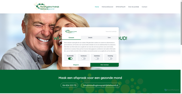 Security scan screenshot of https://mondhygienepraktijkhelmondgezond.nl
