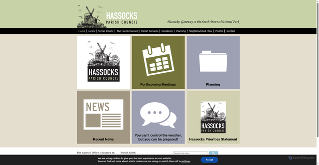 Security scan screenshot of https://www.hassocks-pc.gov.uk/