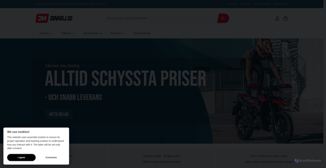 Security scan screenshot of https://dinhoj.se