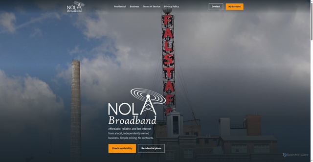 Security scan screenshot of https://www.nolabroadband.com/