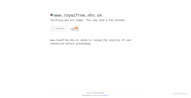 Security scan screenshot of http://www.royalfree.nhs.uk/