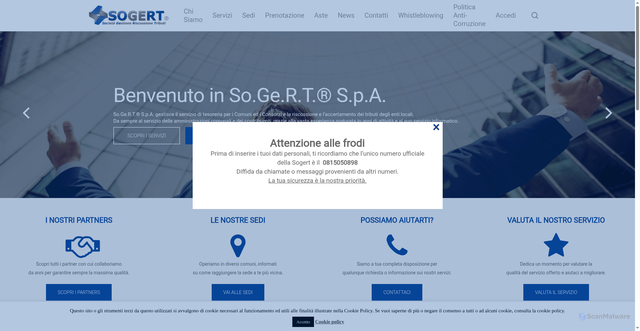 Security scan screenshot of https://www.sogertspa.it/