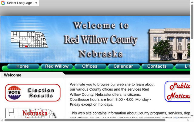 Security scan screenshot of https://redwillowcountyne.gov/