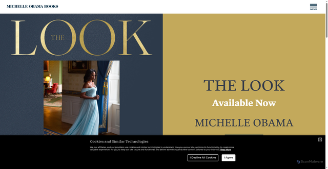 Security scan screenshot of https://michelleobamabooks.com/