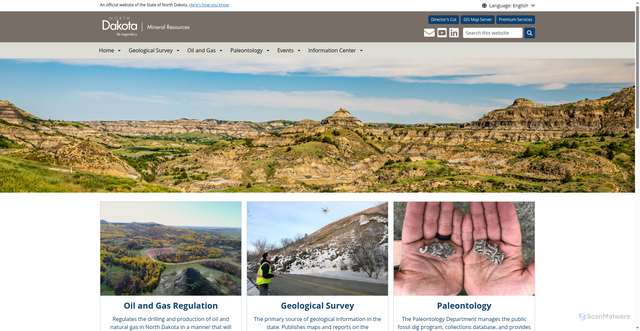 Security scan screenshot of https://dmr.nd.gov