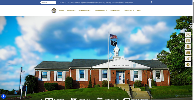 Security scan screenshot of https://townofprospect.gov/