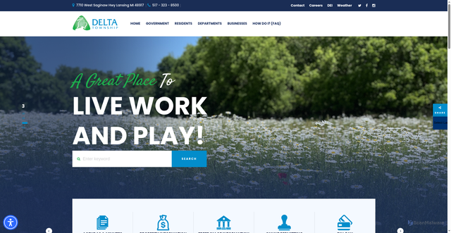 Security scan screenshot of https://deltami.gov/