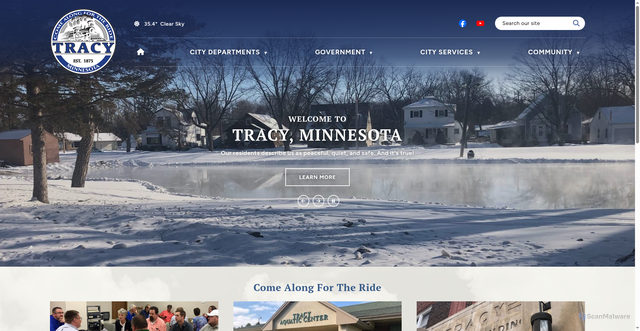 Security scan screenshot of https://tracymn.gov/