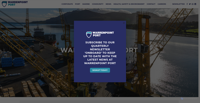 Security scan screenshot of https://warrenpointport.com/