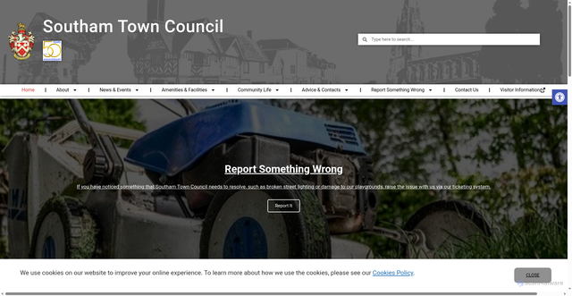 Security scan screenshot of https://southamcouncil-warks.gov.uk/