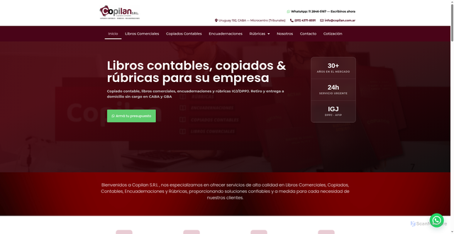 Security scan screenshot of https://copilan.com