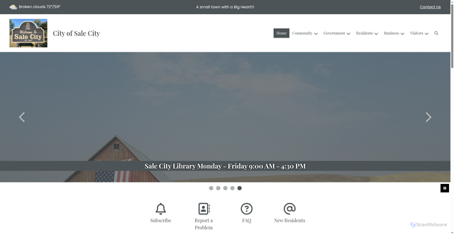 Security scan screenshot of https://salecityga.com/
