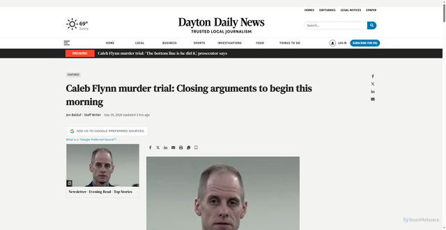 Security scan screenshot of http://dayton.com/local/crime/caleb-flynn-murder-trial-closing-arguments-to-begin-this-morning/article_47804501-902d-4460-90ff-52fedcc0c6bc.html