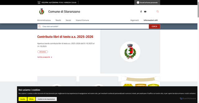 Security scan screenshot of https://www.comune.staranzano.go.it/