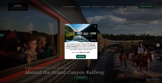 Security scan screenshot of https://xanterra.com