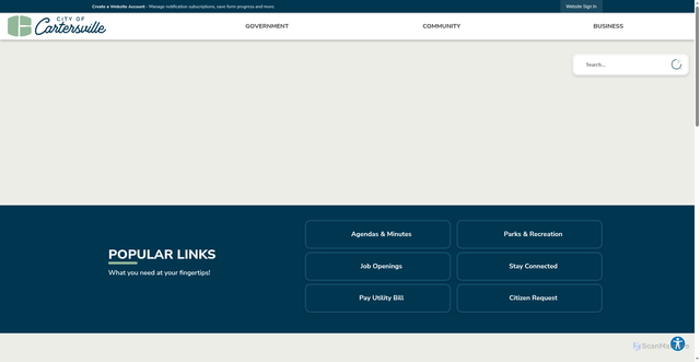 Security scan screenshot of https://cartersvillega.gov/