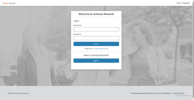 Security scan screenshot of https://uchooserewards.com
