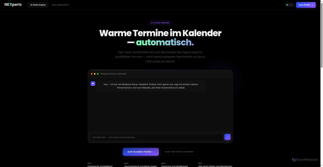 Security scan screenshot of https://sales-engine.pages.dev/landing-page.html