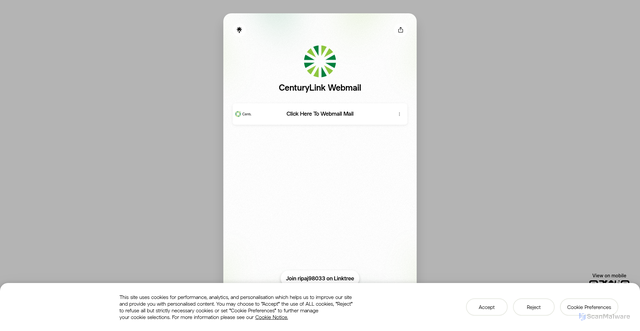Security scan screenshot of https://linktr.ee/ripaj98033