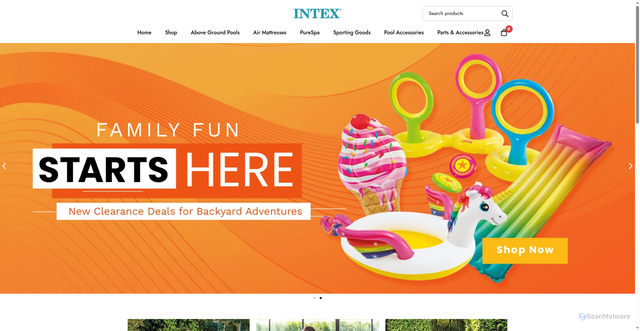 Security scan screenshot of http://intexinflate.com/