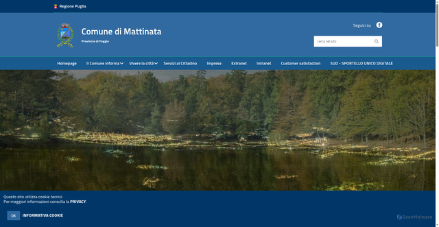 Security scan screenshot of https://www.comune.mattinata.fg.it/hh/index.php