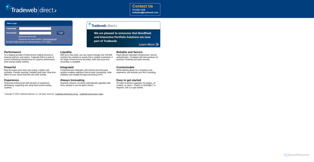 Security scan screenshot of https://tradewebretail.com