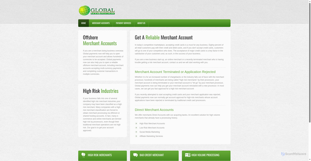Security scan screenshot of https://globalpaymentsnow.com