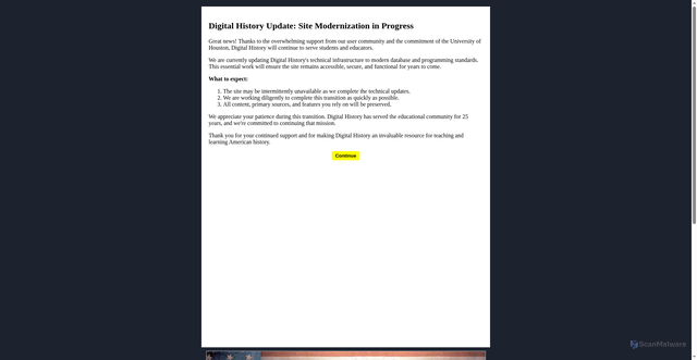 Security scan screenshot of https://www.digitalhistory.uh.edu