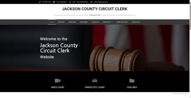 Security scan screenshot of https://jacksoncoilcircuitclerk.gov/