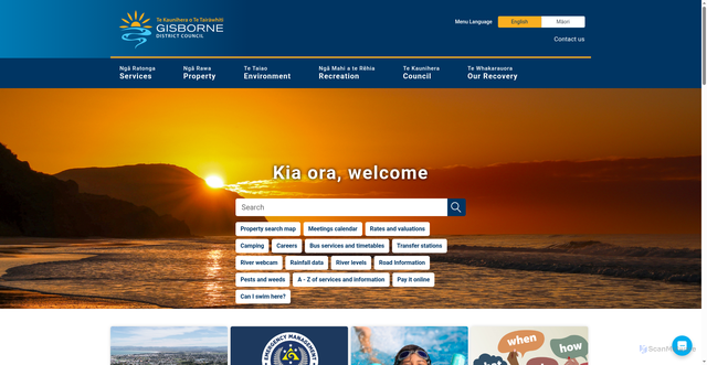 Security scan screenshot of https://www.gdc.govt.nz/