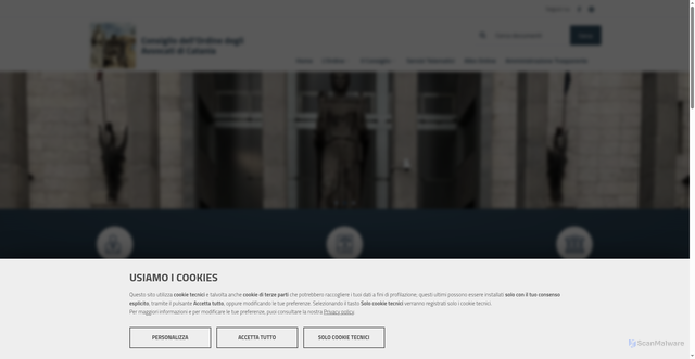 Security scan screenshot of https://www.ordineavvocaticatania.it/