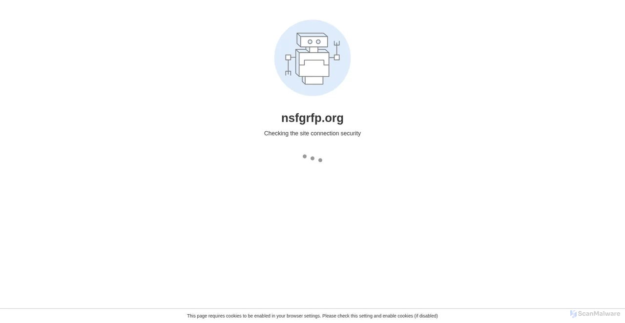 Security scan screenshot of https://nsfgrfp.org