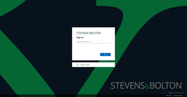 Security scan screenshot of https://stebo.sharepoint.com