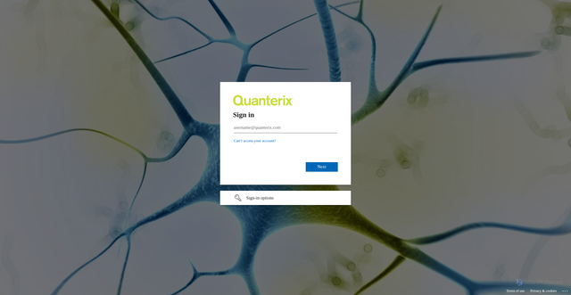 Security scan screenshot of https://quanterix-my.sharepoint.com