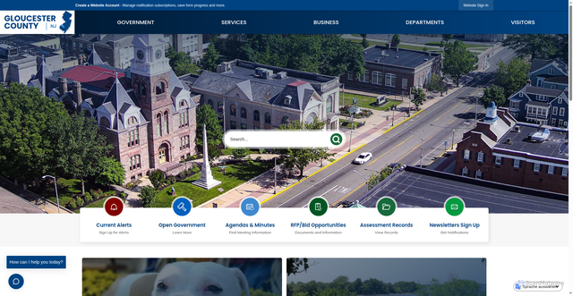 Security scan screenshot of https://gloucestercountynj.gov/