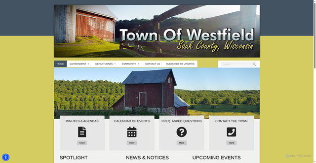 Security scan screenshot of https://townofwestfieldsaukwi.gov/