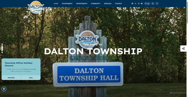 Security scan screenshot of https://daltonmi.gov/