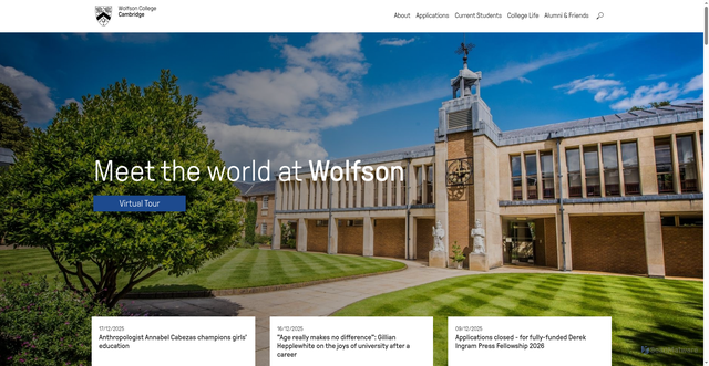 Security scan screenshot of https://www.wolfson.cam.ac.uk/