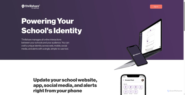 Security scan screenshot of https://www.apptegy.net