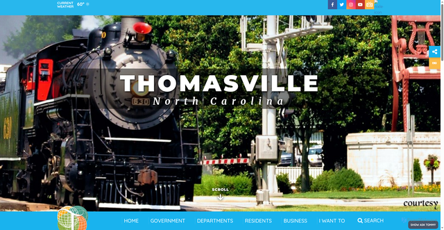Security scan screenshot of https://thomasville-nc.gov/
