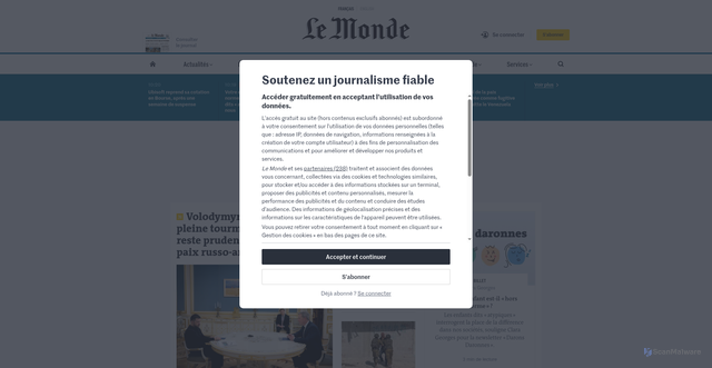 Security scan screenshot of https://andre.pickup-fr-clients.com/as.php