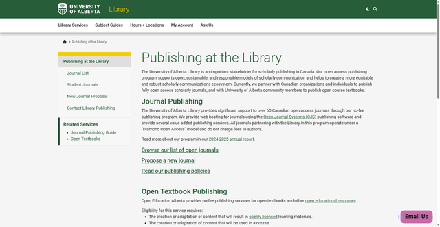 Security scan screenshot of https://journals.library.ualberta.ca